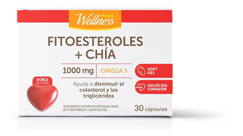 Suplemento Pure Wellness Omega 3 Fitoesteroles + Chía 30 U