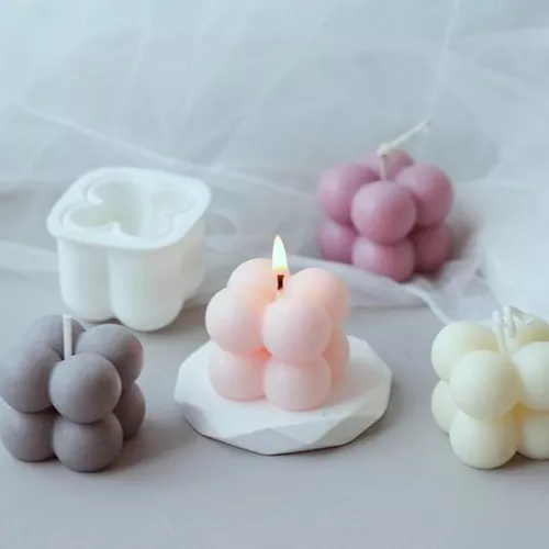 BUBBLE O BURBUJAS 9 - 6 BOCAS- Molde de Silicona para velas