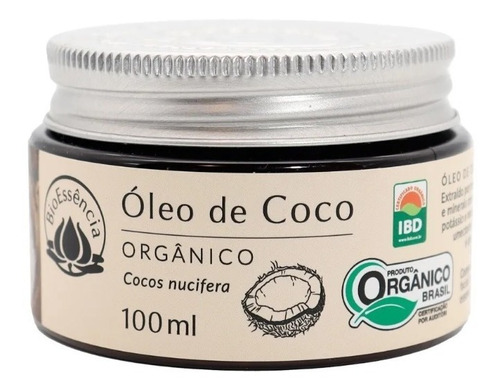 Óleo De Coco Orgânico 100ml - Bioessencia