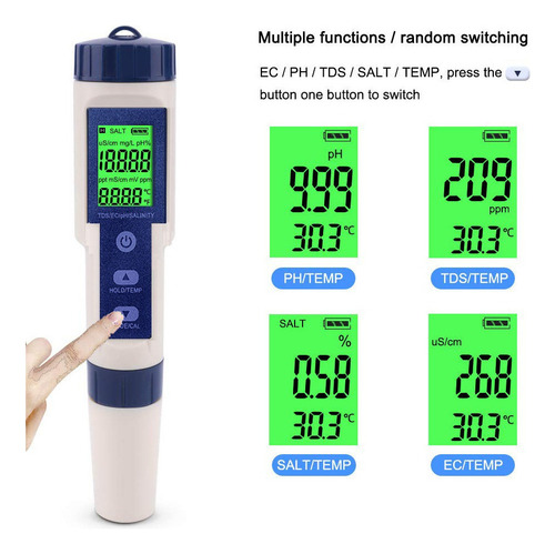 Medidor Multiparámetro Ph/ec/tds/salinidad/temperatura C/nf