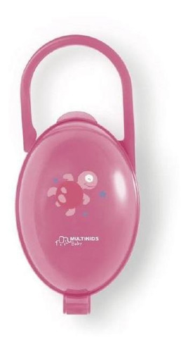 Porta Chupetas Paci Clean - Tartaruga Rosa - Multikids Baby