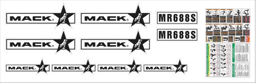 Kit De Calcomanías Para Mack Truck Mr688s