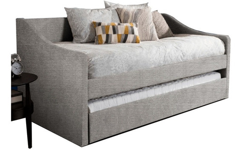 Cama Diamond Haspe Gris Cama Individual Base Oculta