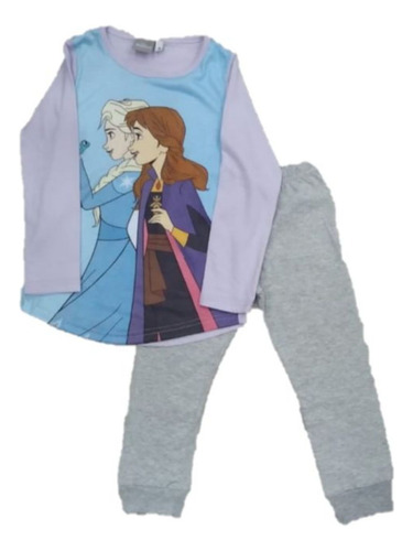 Pijama Conjunto De Frozen Invierno Manga Larga Elsa Y Anna