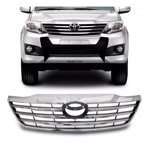 Imagem 2 de 7 de Grade Hilux Sw4 2012 2013 2014 2015 Cromada