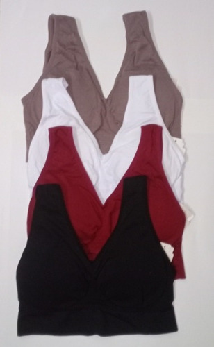 Imagen 2 de 8 de Top Sosten Camiseta Sin Relleno Talla Única Poliéster Spande