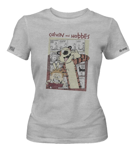 Camiseta Calvin Y Hobbes Tira De Comic Dama Mujer Ikgd