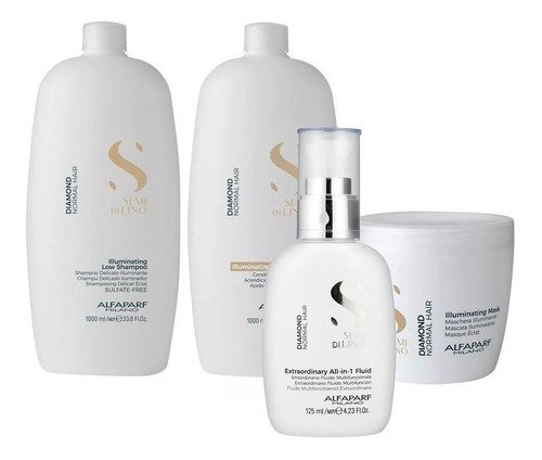 Kit Semi Di Lino Diamond Low Shampoo Cond Mask E Spray