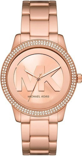 Relógio feminino Michael Kors Mk6880 Cor da pulseira: ouro rosa, cor do bisel, cor de fundo: ouro rosa, cor de fundo: ouro rosa