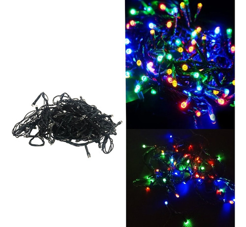 Imagen 2 de 8 de Luces De Navidad Led X100 Multicolor 9m Silmar