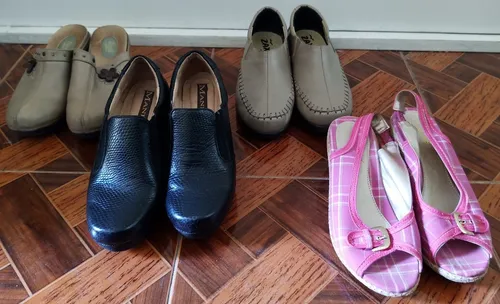 Lote De Zapatos Usados Dama Distintas Marcas 4 Pares 22 L04