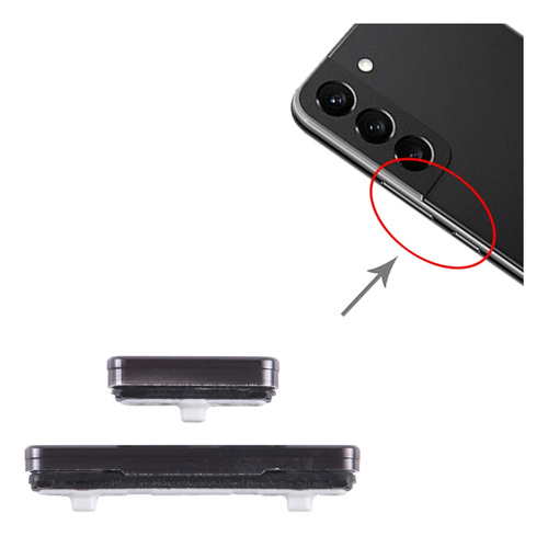 Botón De Encendido/volumen Negro Para Samsung Galaxy A10 Sm-