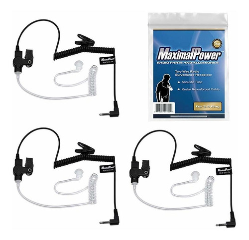 Maximalpower Rhf 617-1n - Auriculares De Vigilancia Con Tub.