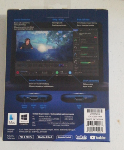 Imagen 2 de 4 de Capturadora El Gato Hd 60s