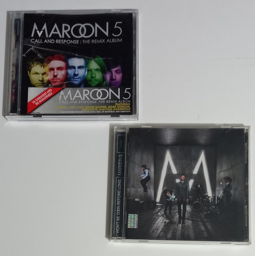 Lote 2 Cds Maroon 5 - Call And Response ,it Wont't Be Soon