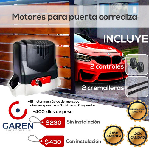 Imagen 1 de 7 de Motores Para Puertas Automaticas Garage Motor Puerta Garaje