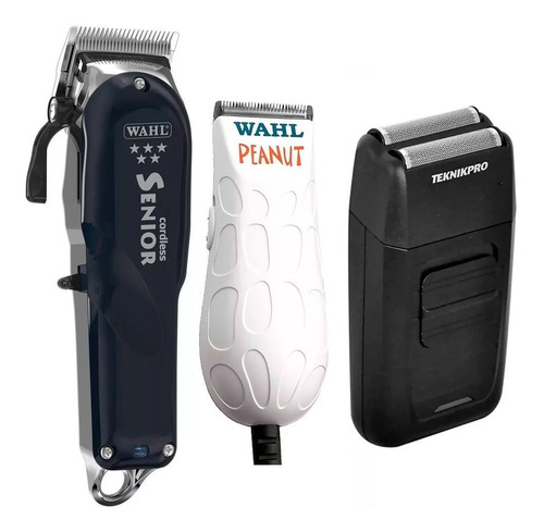 Maquina Wahl Senior + Patillera Peanut + Shaver Teknikpro