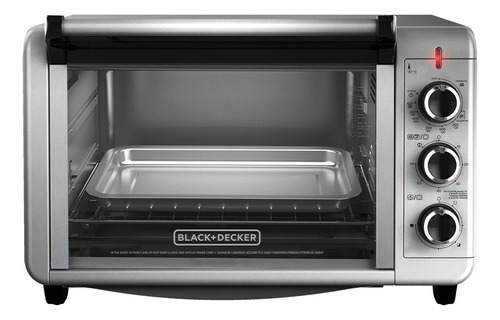 Horno de mesa eléctrico Black+Decker Dining-In TO3210SSD 24L plateado 220V