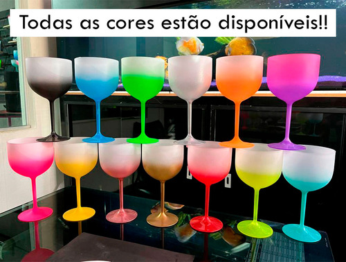 10 Taças De Gin Com Degradê Personalizadas