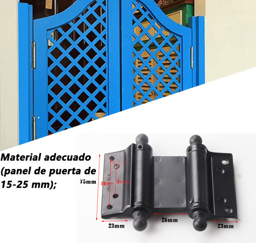 Bisagra Vaiven Doble Acción Negra 3 3 Pulgadas Caja 2 Und