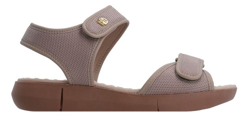 Sandalia Casual Con Velcro Ultra Confort Dama Camel