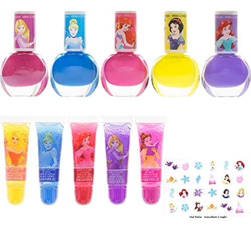 Set De Maquillaje Cosmético Disney Princess Sparkly Para