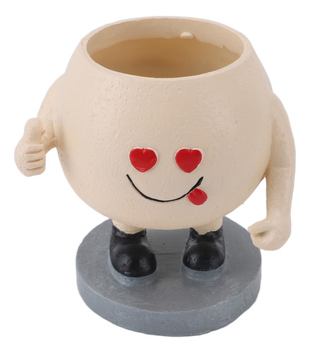 Maceta Suculenta Adorable Figura Sonriente De Pie