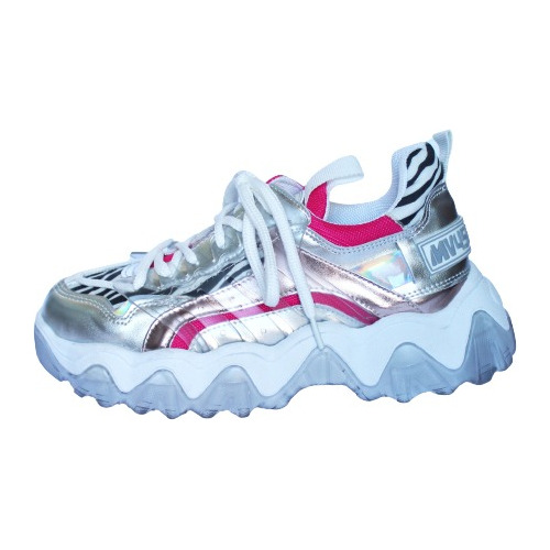 Zapatillas Enjoy Sneakers Plataforma Urbanas Silver