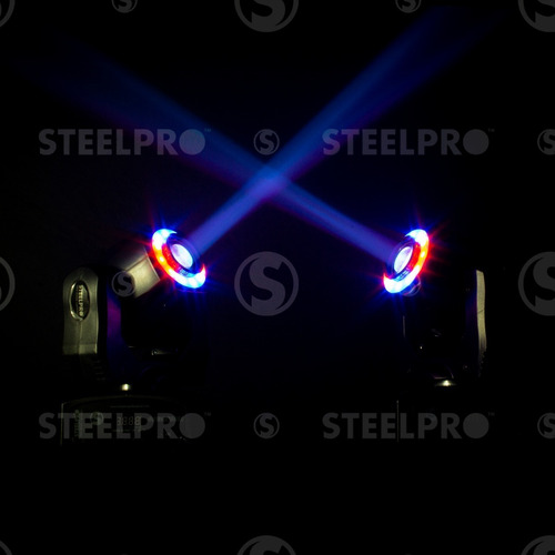 Steelpro -cabeza Movil 90w Con Aro Rgb 3, 8 Gobos