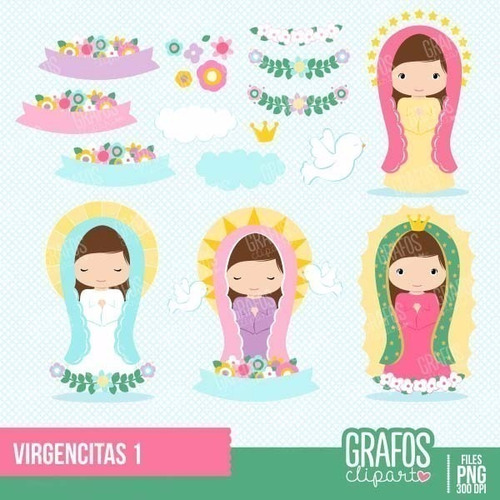 Kit Imprimible Virgencitas  28 Imagenes  Png  * Ver Promo  *