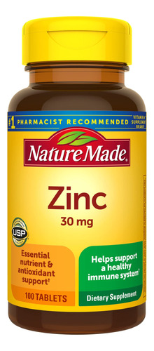 Nature Made Zinc 30 Mg, Suplemento Dietetico Para La Salud I