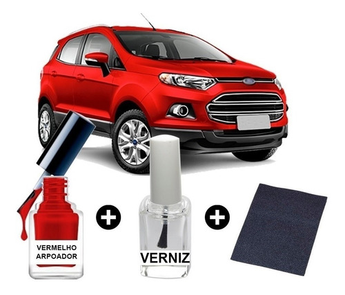 Tinta Tira Risco Automotiva Ecosport Vermelho Arpoador