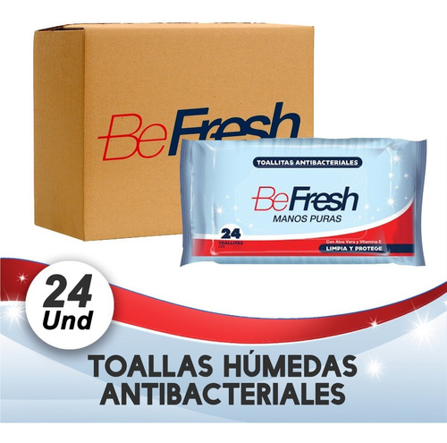 Toallas Húmedas Antibacteriales Befresh Bulto  De 32 Unds