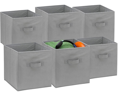 Caja Cajon Almacenamiento Tela Plegables Recamara Sala 6 Pzs