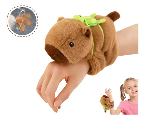 Peluche De Capibara Pulseras Kawaii Brazalete Gira La Cola Color Brazalete Capibara Cola Giratoria