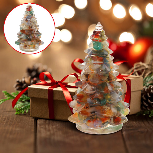 Figura De Árbol De Navidad De Resina, Mini Árbol De Navidad