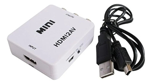 Convertidor Hdmi A Rca Video Full Hd 1080p + Cables Rca