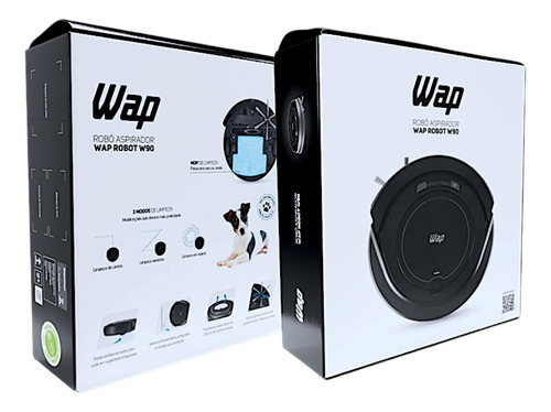 Aspirador De Pó Robot Wap W90 Varre Aspira Passa Pano Bivolt