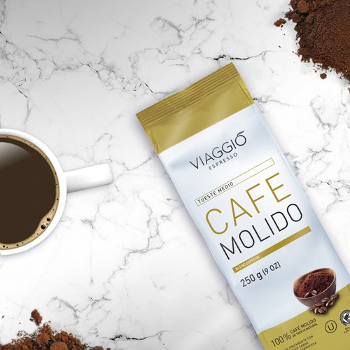Imagen 3 de 4 de Café En Grano Viaggio Espresso Tostado Medio 1 Kilo