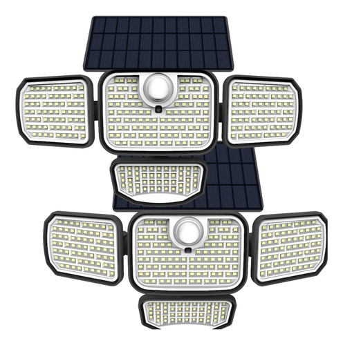 Hotncold Luces Solares, 2 Unidades De 3 Cabezales, 286 Luces