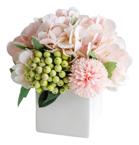 2x Flores Artificiales De Seda, Hortensias Falsas, Centros