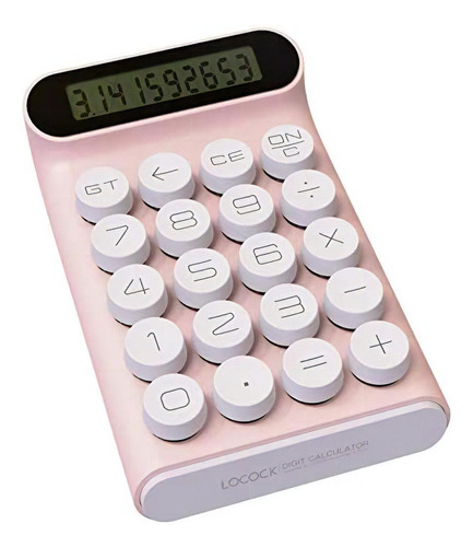 Calculadora Mecanica Locock 10 Digitos Rosa