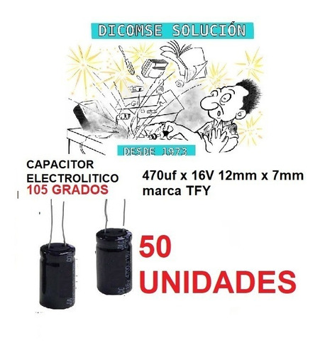 470uf X 16v 7x 12 Mm 105 Grados  Marca Tfy  X50 Unidades