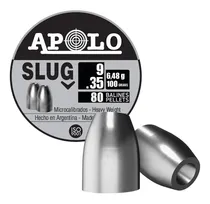 Comprar Balines Apolo Slug 9 Mm .35 Punta Hueca 100 Gr Lata X 80 Pcp