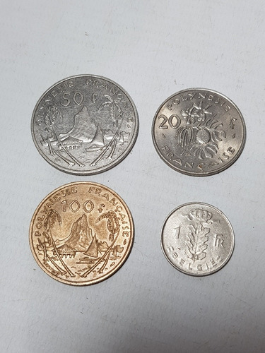 Imagen 4 de 5 de Antiguas Monedas Francesas 2 Polynesia Lote X 4 Mag 57989