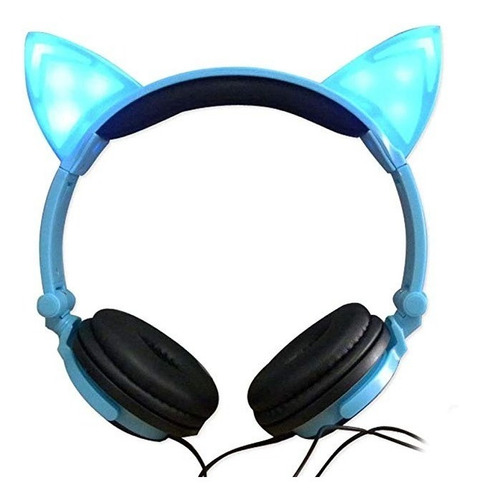 Auriculares Con Orejas De Gato Plegable Con Luz. Norte.deco