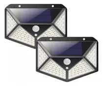 Comprar Combo Reflector 100 Led Panel Solar Sensor Movimiento X2