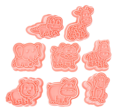 Juego De Sellos Para Cortar Galletas Con Forma De Animal, 8