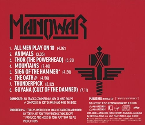 Manowar Sign Of The Hammer Japan Import  Cd Nuevo