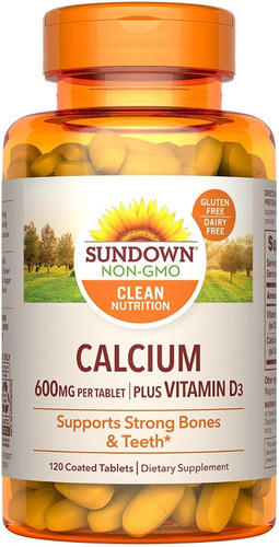 Imagen 1 de 1 de Calcio 600 Mg + Vitamina D3 |  Sundown Naturals | 120 Tabs